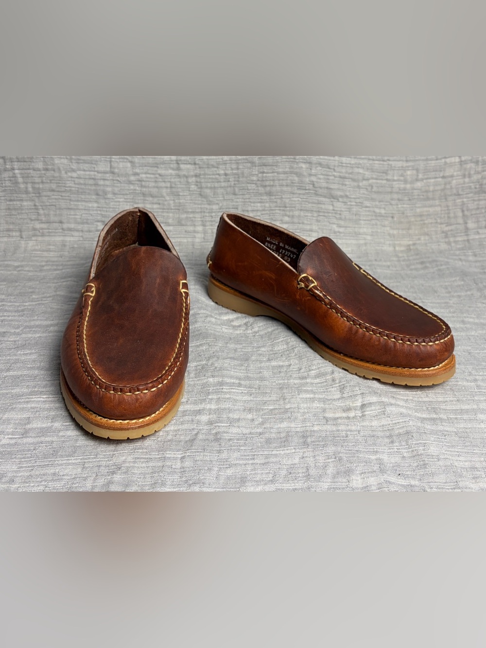 Rancourt & Co. 1967 Venetian loafers in brown leather with Vibram soles.